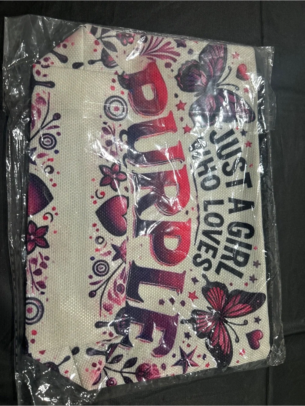 Makeup bag and Rhinestone Sunglasses - Clear Frame with Clear Crystals
